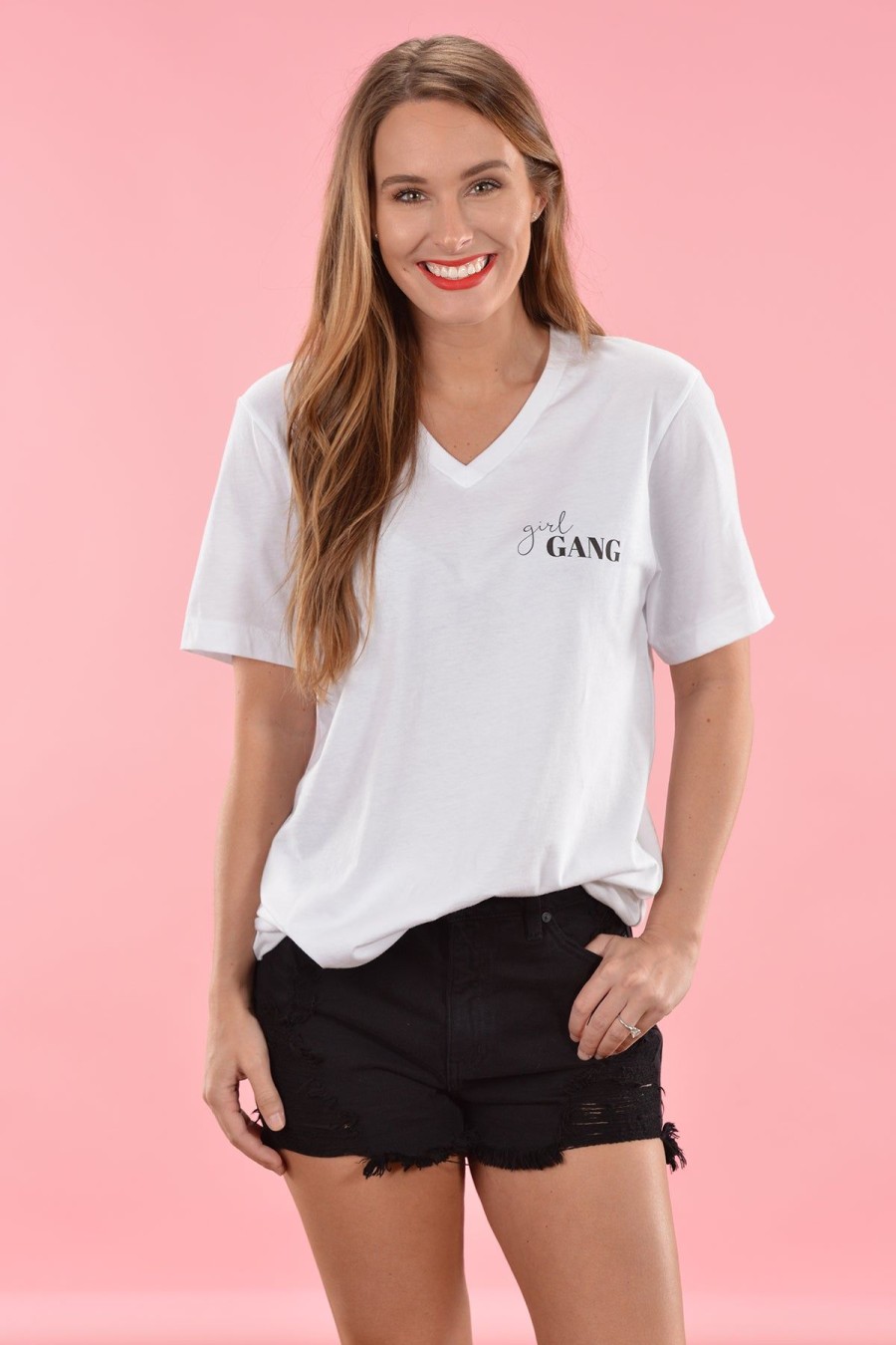 Tops Dear Stella Boutique | Support Your Local Girl Gang Graphic Tee