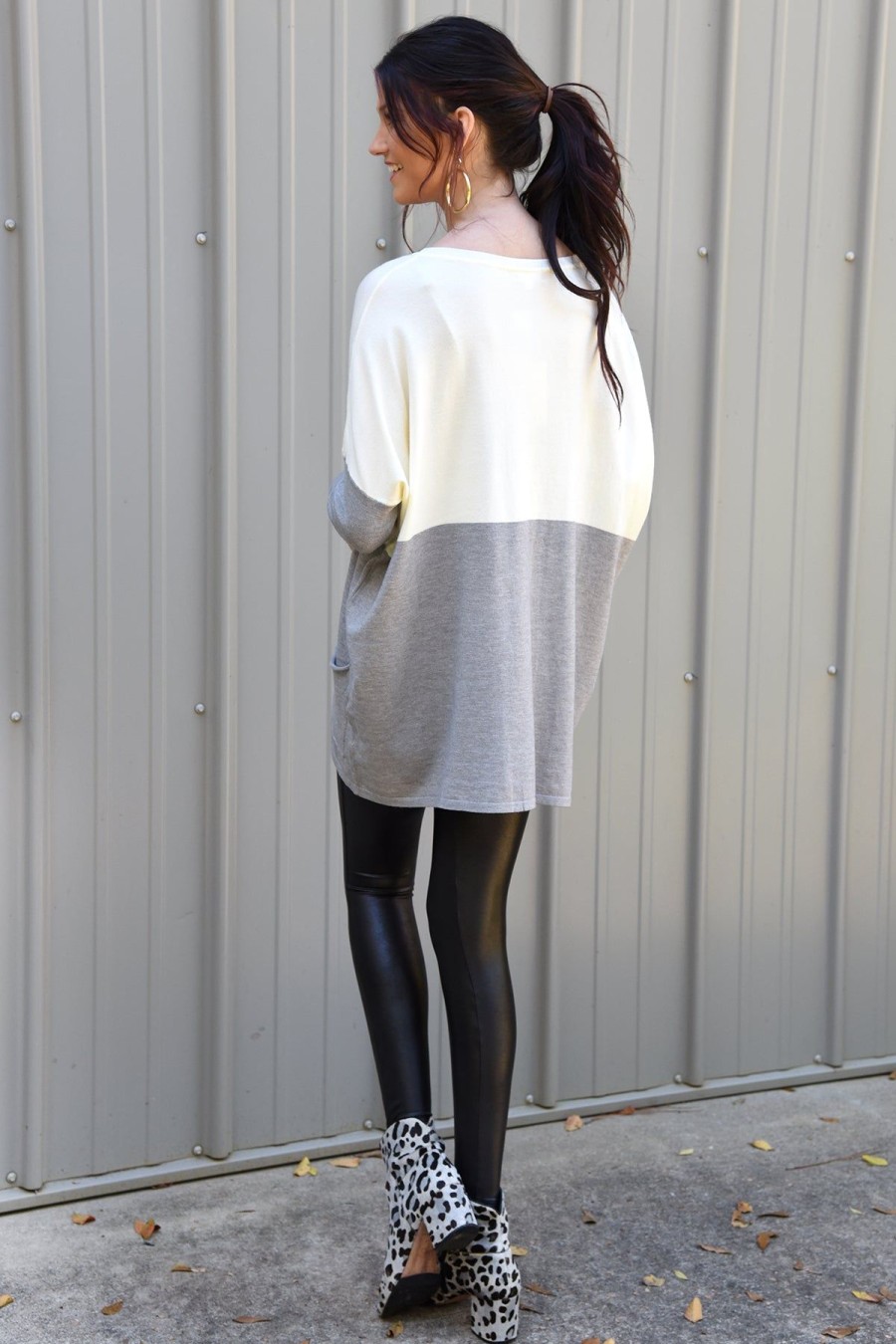 Tops TEA N ROSE | Jasmine Sweater-Grey