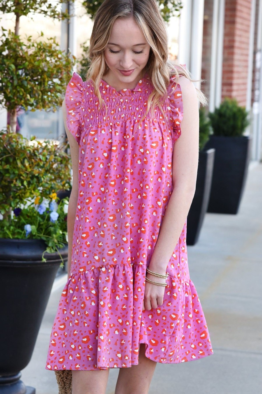 Dresses Michelle McDowell | Nora Dress -Pink Leopard