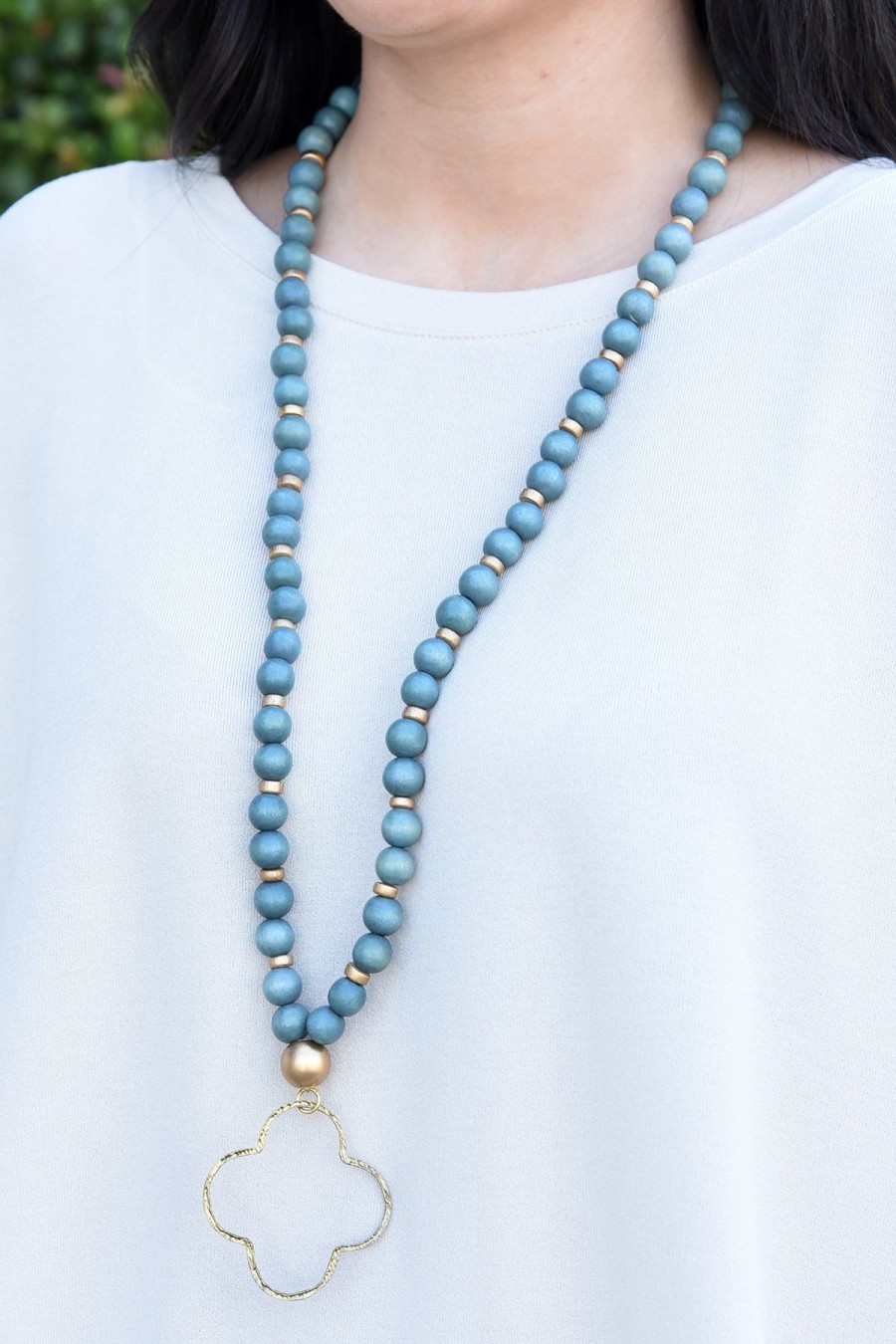 Accessories carolina strung | The Ava Necklace -Steel Blue