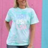 Tops Dear Stella Boutique | Usa Graphic Tee - Tie Dye