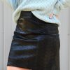 Bottoms LOVE RICHE | Snake Eye Leather Skirt- Black