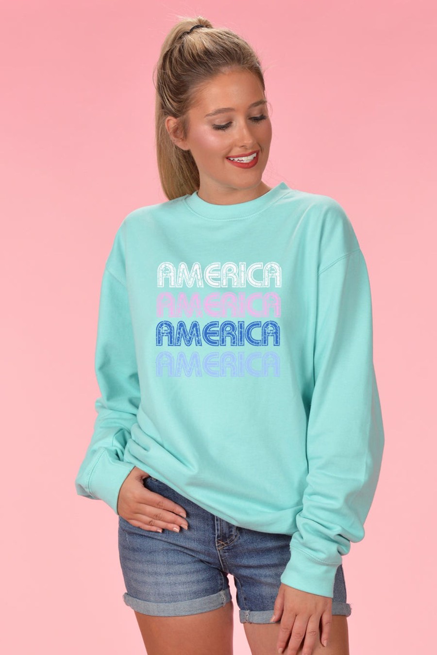 Tops Dear Stella Boutique | America Sweatshirt