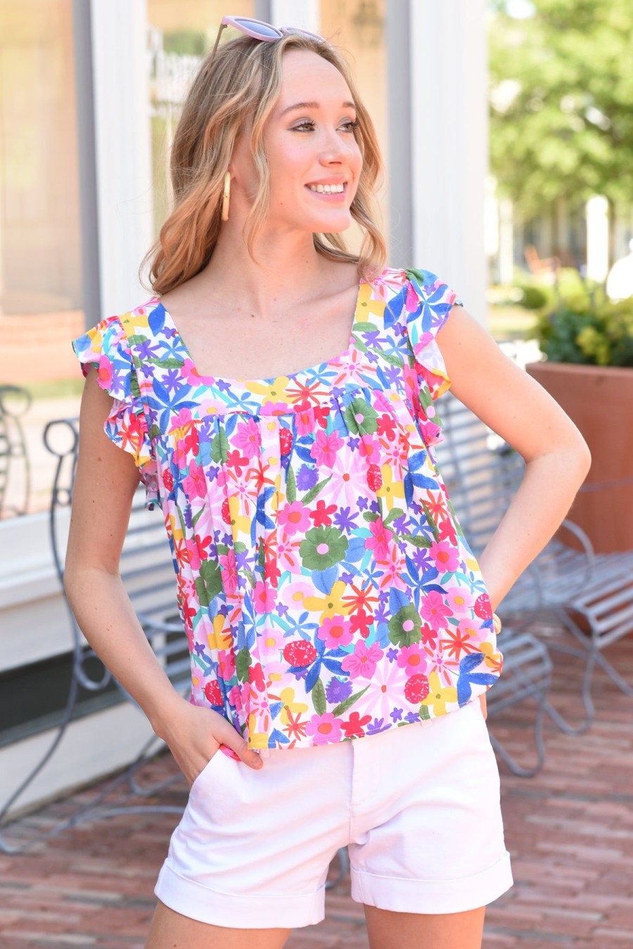 Tops FANTASTICA | Floral Garden Top