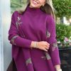 Tops ENTRO | On The Prowl Sweater -Plum